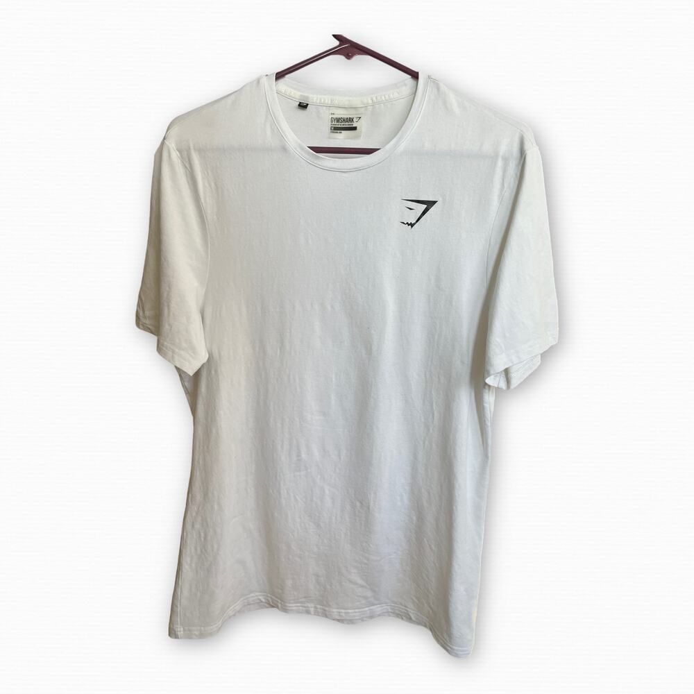 GymShark White Crew Neck Athletic Shirt